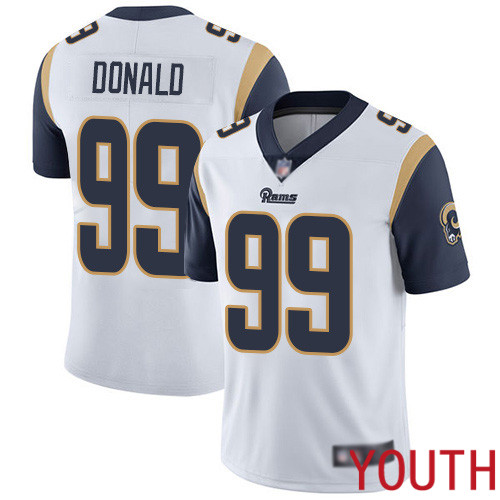 Los Angeles Rams Limited White Youth Aaron Donald Road Jersey NFL Football #99 Vapor Untouchable